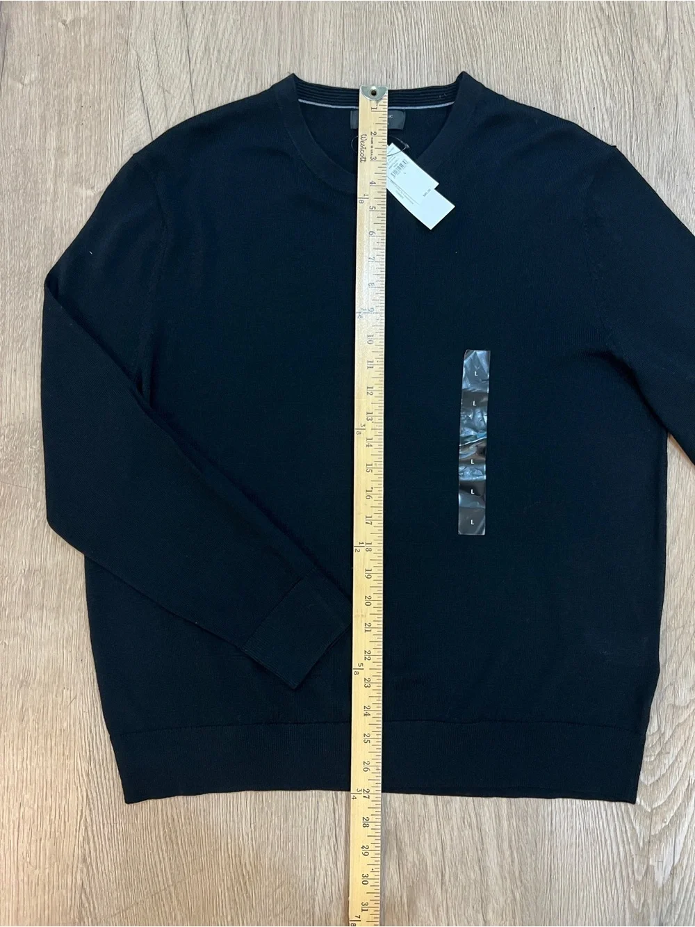 NWT Banana Republic Black 100% Merino Wool Crewneck Sweater - Timeless Knit